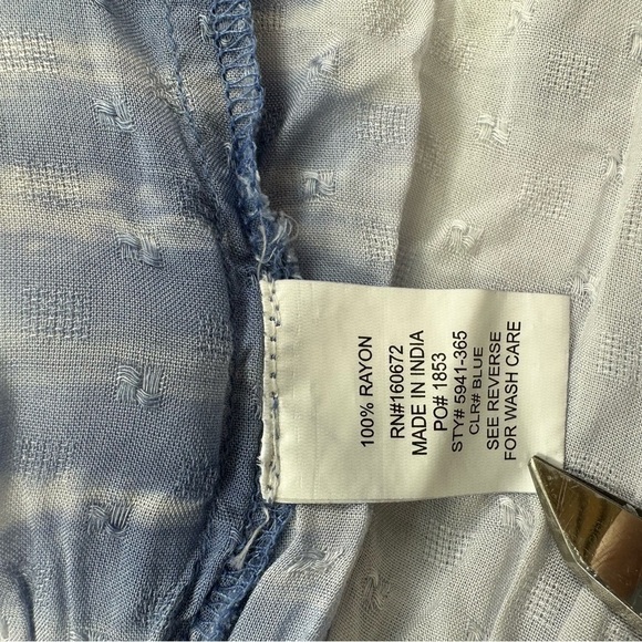 NWT Blue Island Cover Up Women’s Small Beach Dress White Blue Eyelet Crepe Swim - Picture 4 of 8